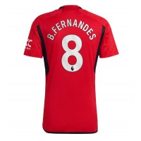 Koszulka piłkarska Manchester United Bruno Fernandes #8 Strój Domowy 2023-24 tanio Krótki Rękaw